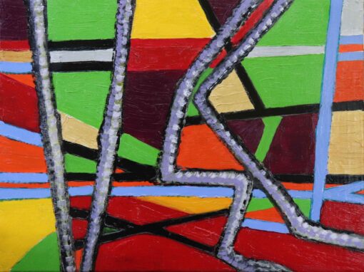 vogelpoten doorsnijden het landschap